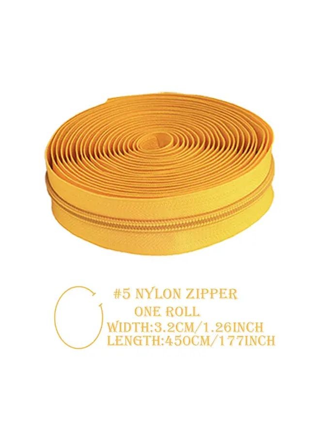 White Nylon Zipper 177 Inch Size 5 With 10 Plastic Pulls For Sewing Clothes Replacement - Image 3